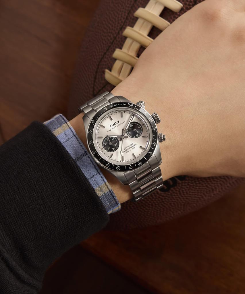 Waterbury Watch Quartz 50m Water Resistant Mineral Glass Silver Dial TW2Y19200 Unisex [TIMEX] [Authentic]