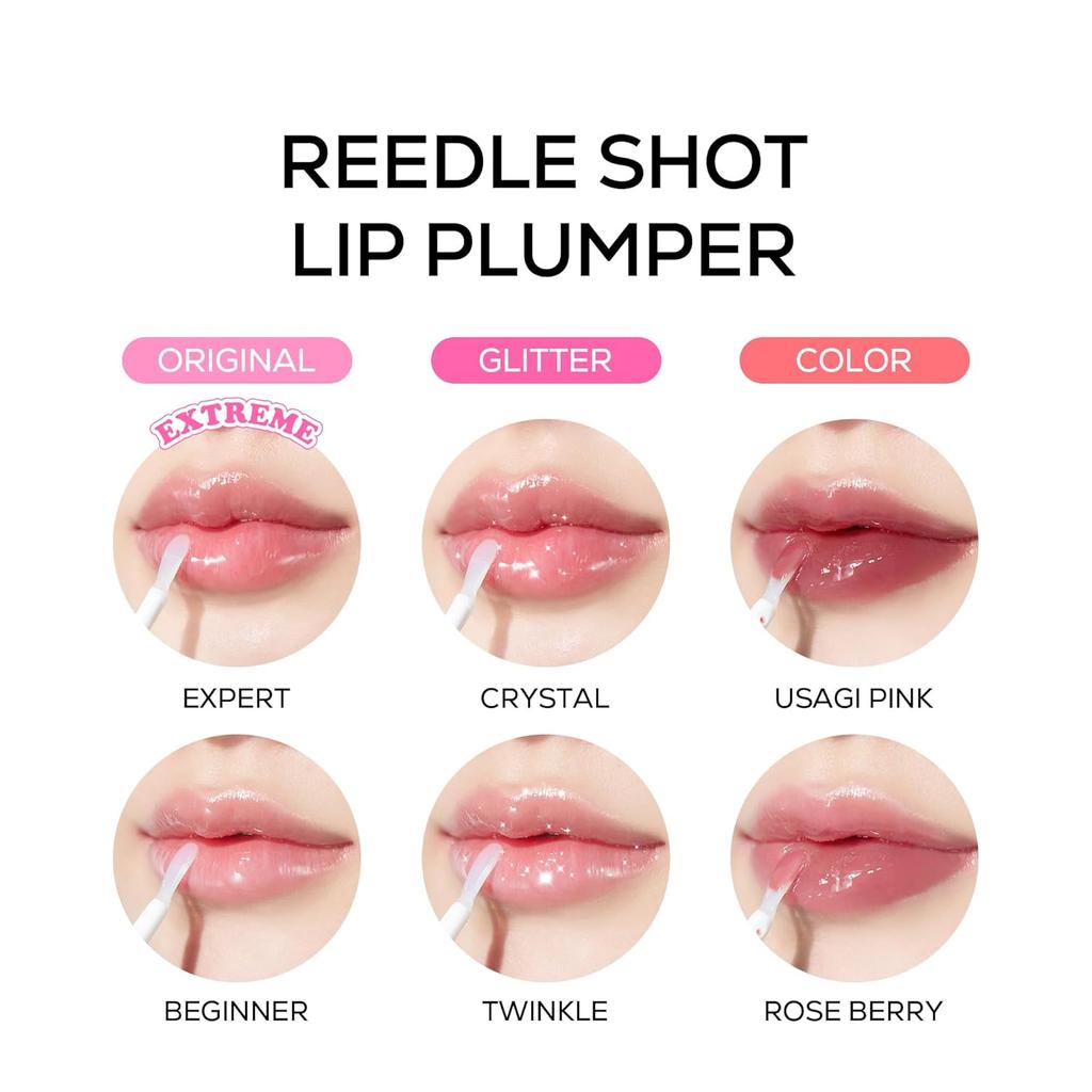 VT KOSMETIK Reedle Shot Lip Plumper, Feuchtigkeitsspendender & Volumenverleihender Lipgloss, Glättet Lippenfältchen, Koreanischer Lip Plumper