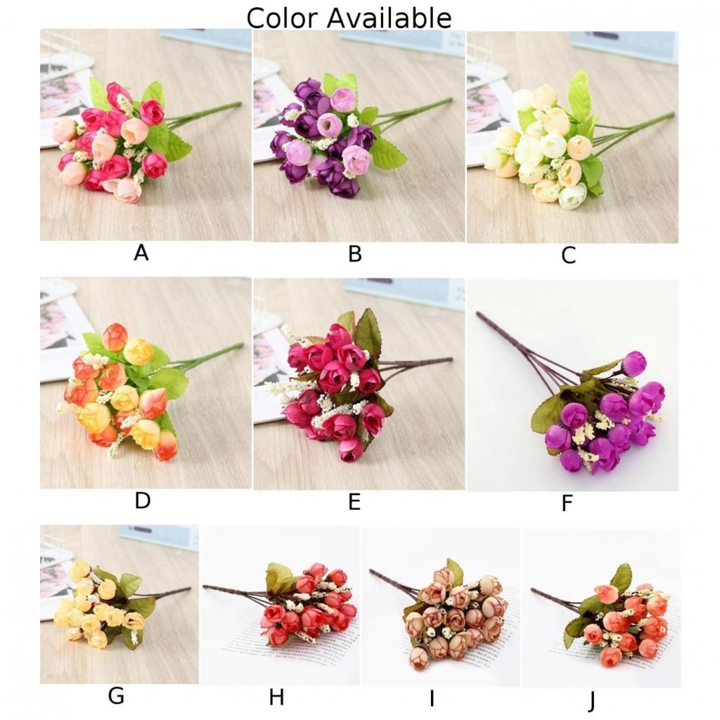 Artificial Rose Small Bud Christmas Decorations Heads