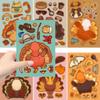 8 Cartoon Thanksgiving Turkey Collage Stickers Handicraft Waterproof Package Decorative Stickers DIY