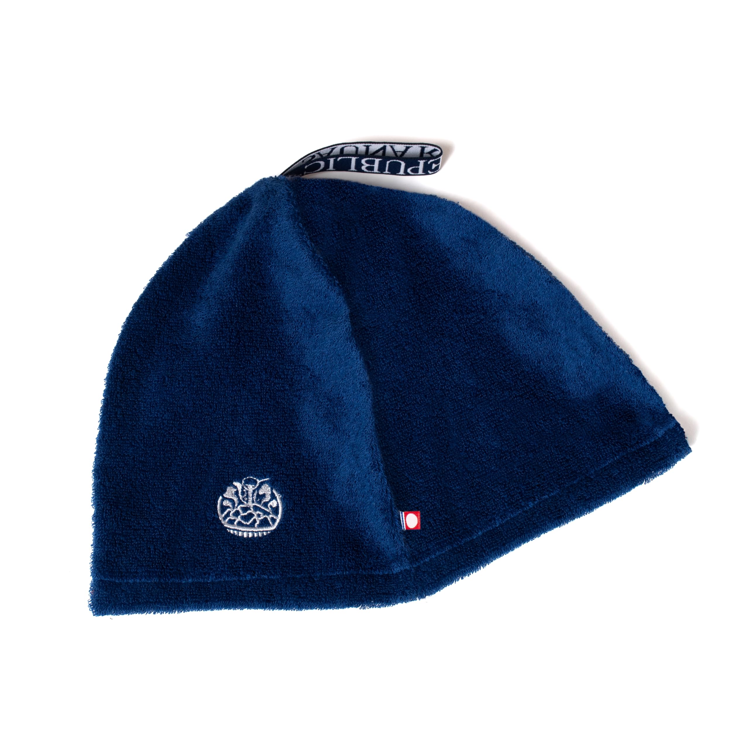 

Imabari Towel Certified Sauna Curl Strap Made in Large Sauna Cap [SAUNA REPUBLIC] Hat, Type, Japan, Size, Quick-Drying (Navy)