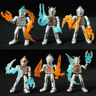 Silver-Plated Warrior Building Block Doll Movable Joint Boy Puzzle Assembly Toy Children'S Gift