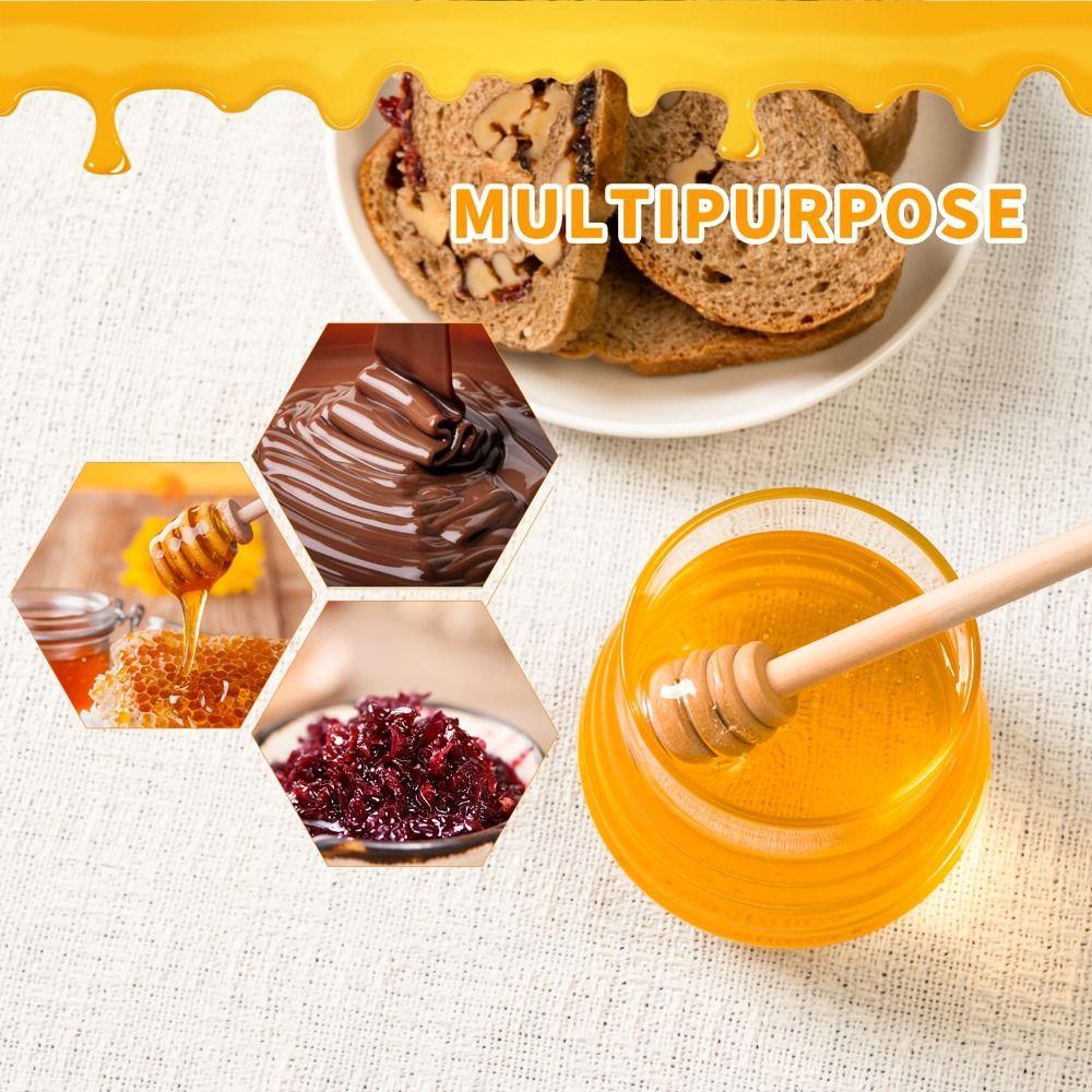 with Dipper and Lid Honey Storage Container 280/400/500ml Honey Pot Honey Jar  Food Presentation
