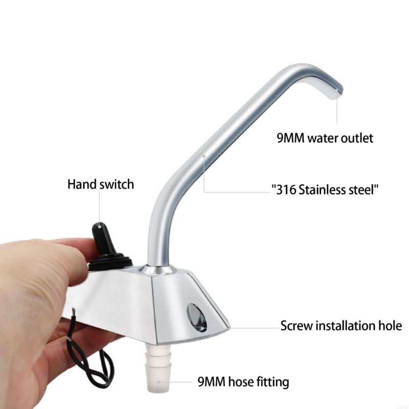 2025 New 12V Campers Faucet,360 Degree Rotation Spin Tap for Boat Caravans Motorhome Marine Kitchen Sink Tap