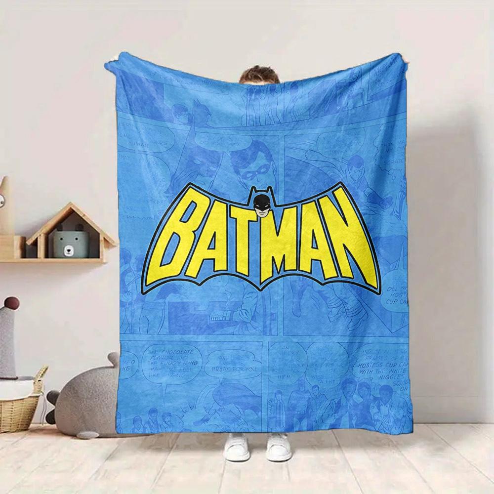 1pc Batman Comics Flannel Throw Blanket - HD Printed Lightweight Soft Warm All-Season Blanket for Sofa, Bed, Travel, Camping 180
