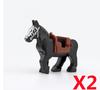 Medieval Military Castle Knight Building Blocks Riding Horse Wolf Bear Animal Vest Weapon Flag Saddle Dragon Toy Brick Gift K024