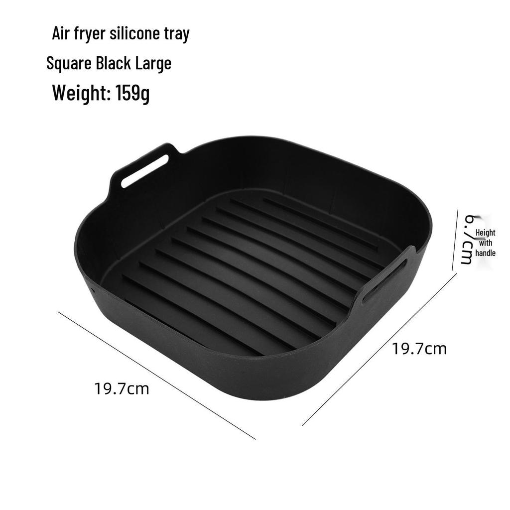 Air Fryer Silicone Baking Tray - Easy Clean, Round Silicone Mat for Household Use