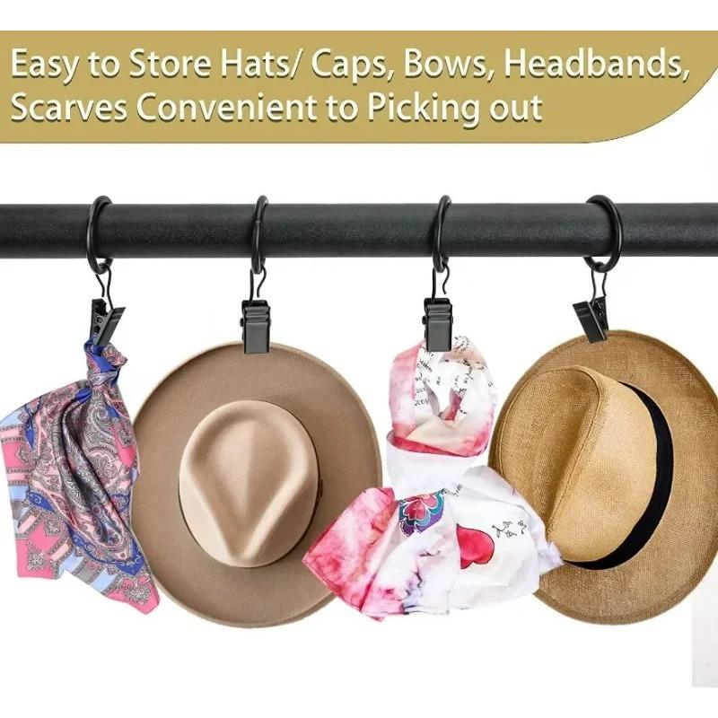 10-30Pcs Curtain Rings Clips for Curtain Hanging Photos Hats Rustproof Vintage Decoration Wire Holder Home DIY Storage Clips