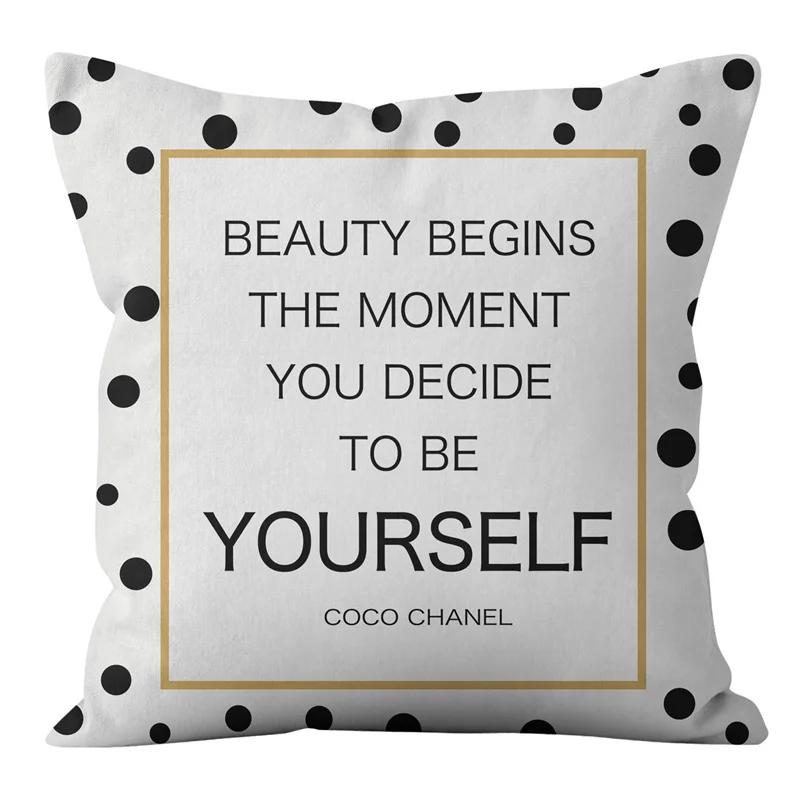 45x45cm Princess Pink Letter Pillowcase ins Nordic Crown Animal Cushion Cover Sofa Office Seat Home Decoration