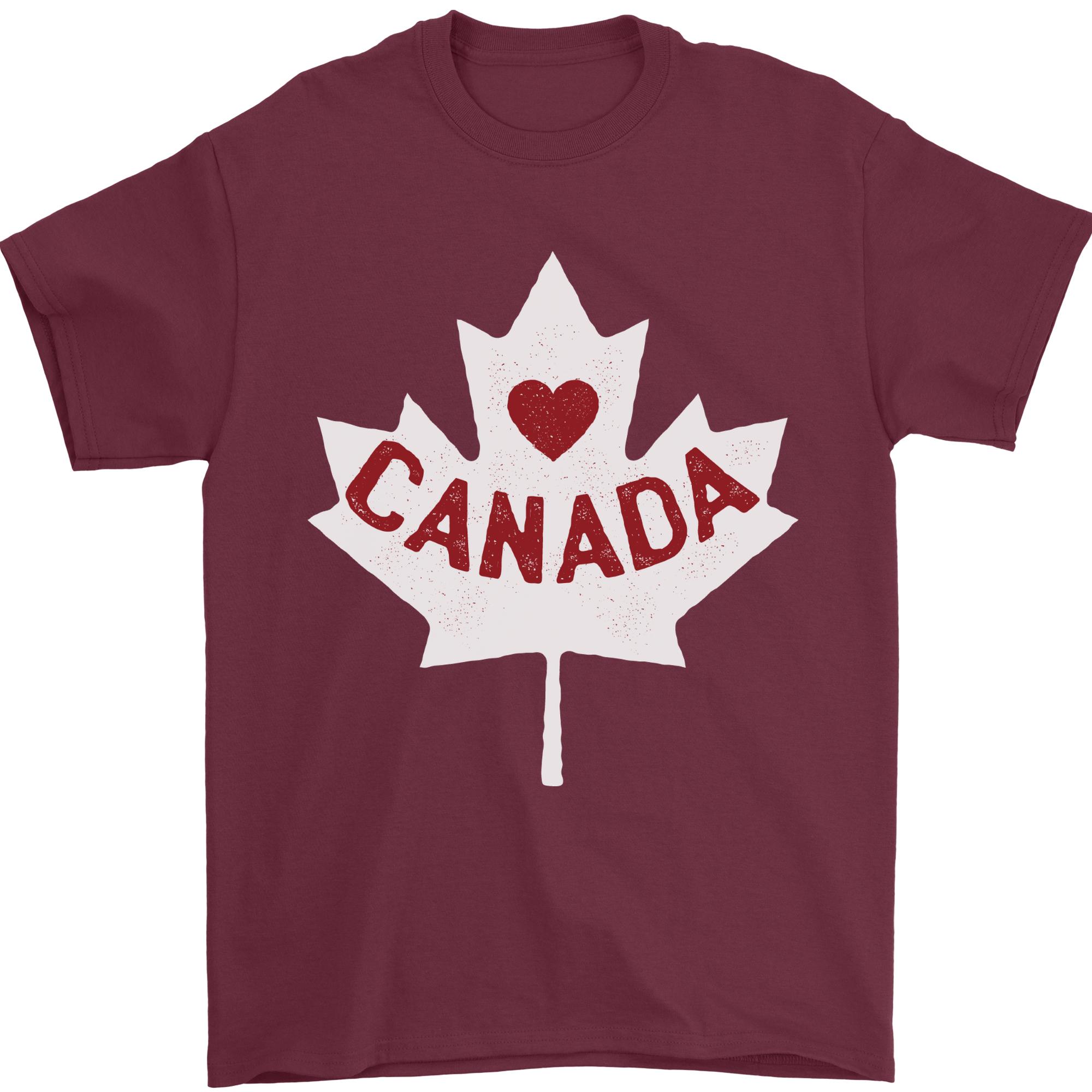Canada Heart Canadian Flag Unisexs TShirt 100 Cotton S