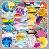 50 Planet Graffiti Cartoon DIY Stickers for Water Bottles, Luggage, and Skateboards