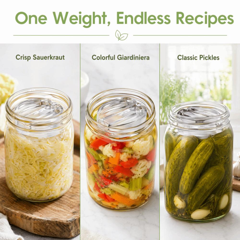 Heavy Glass Fermentation Weights with Handle Fermentation Weight Set  Cheese Fermentation