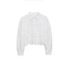 Kaslead Fashion Style Crochet Long Sleeves Shirt