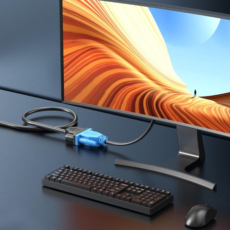 High Resolution VGA Extension Cord 30cm, 1920x1080P Support for Laptop and Desktop Video Devices Displays Connection