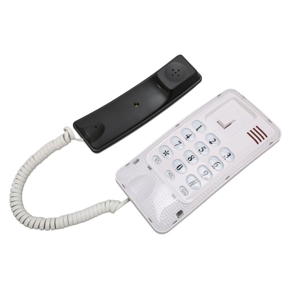 Wall Mounted Wired Telephone Rebroadcast Waterproof Dustproof Retro Wall Phone with Handset for Home Hotel Bank