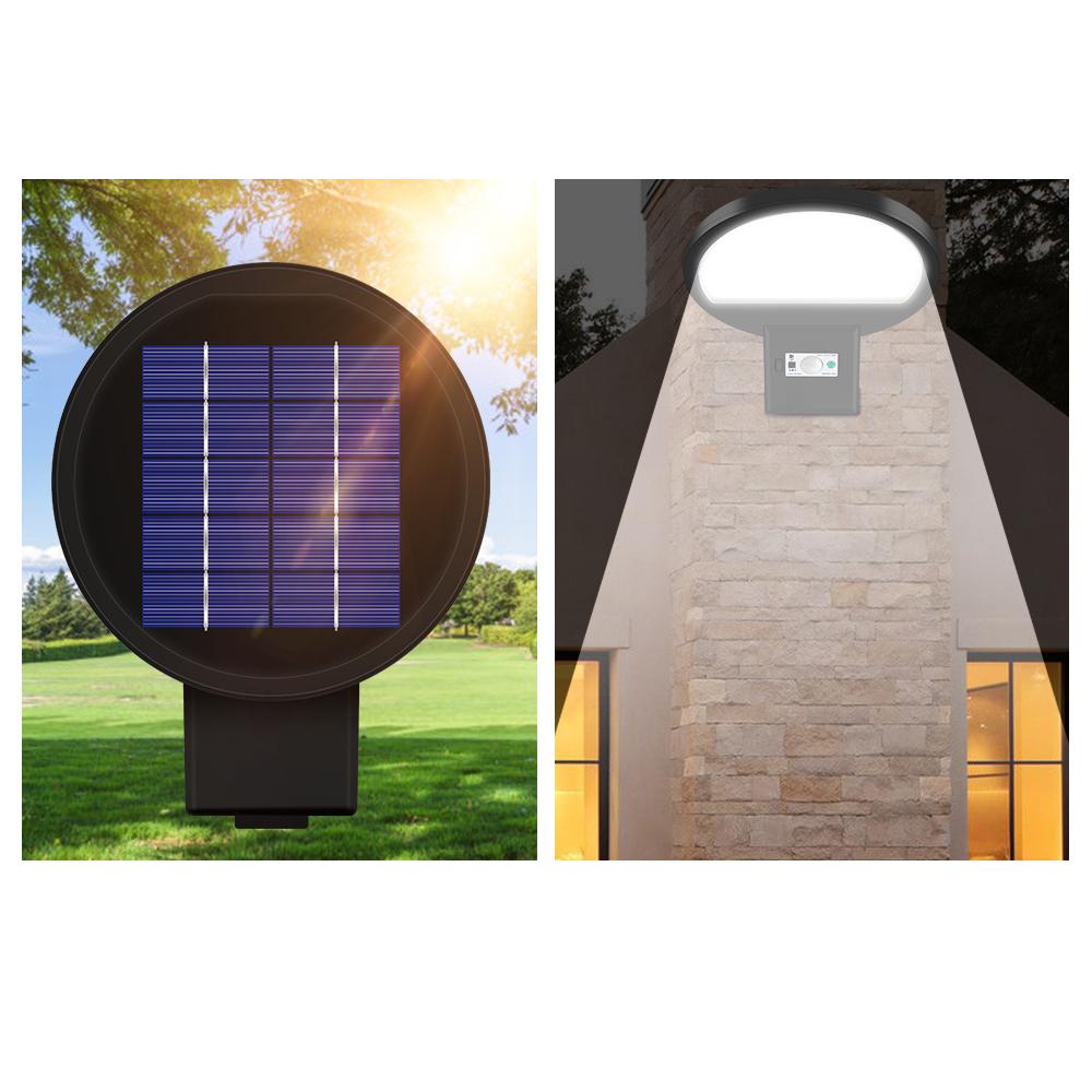 

Style C Outdoor Garden Waterproof Motion Sensor 90 LEDs Solar Powered Wall Light with Remote Control Warm White