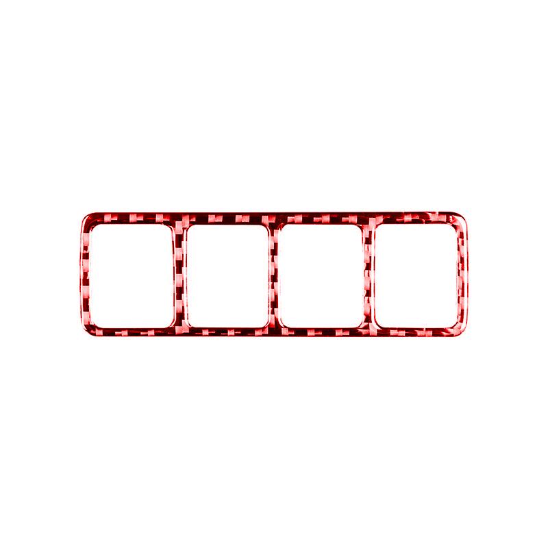 For Nissan Sentra 2016- Carbon Fiber Car Headlight Adjusting Switch Buttons Panel Trim Frame Decoration Interior Sticker