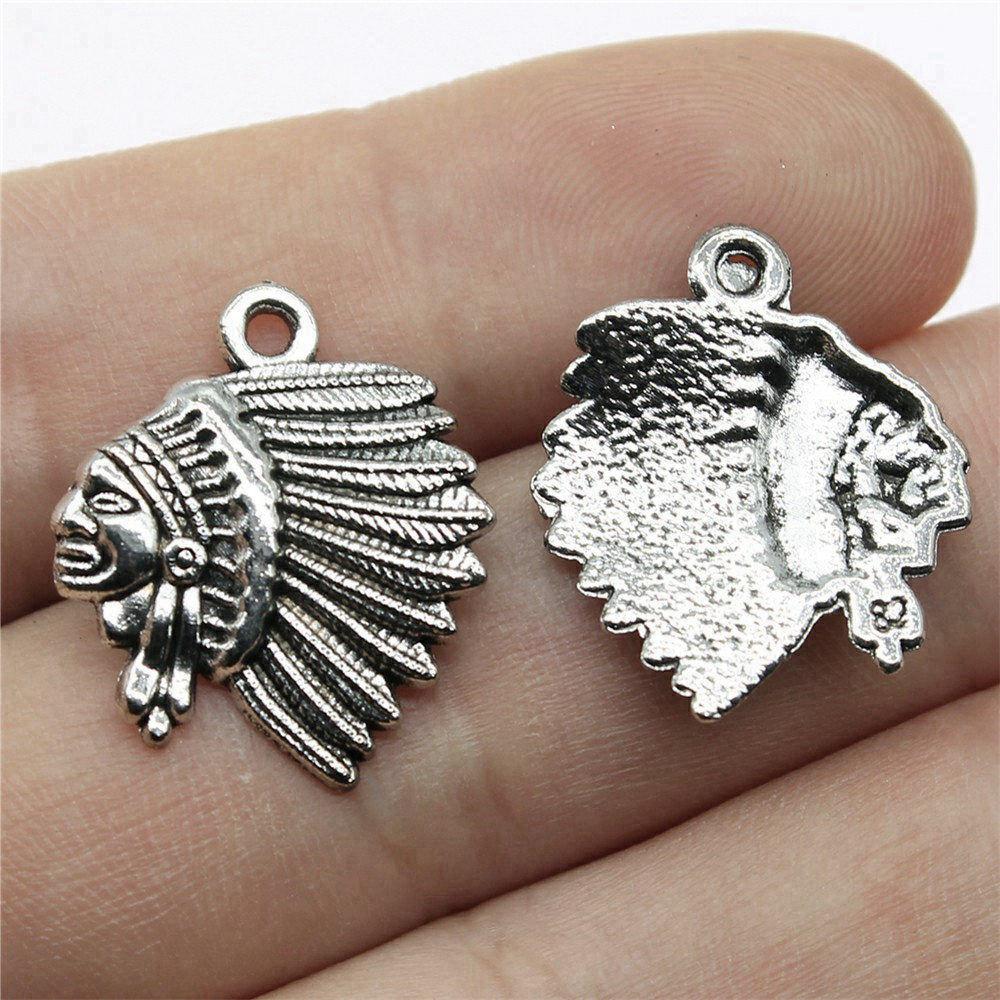 Charms Egipski Faraon Szef Wisiorki Vintage Biżuteria Materiały QC048