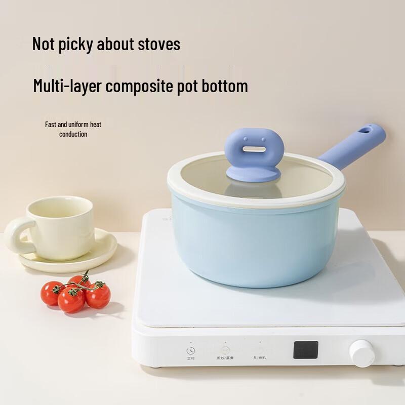 Wutuo Ceramic Non-Stick Milk Pot with Silicone Lid
