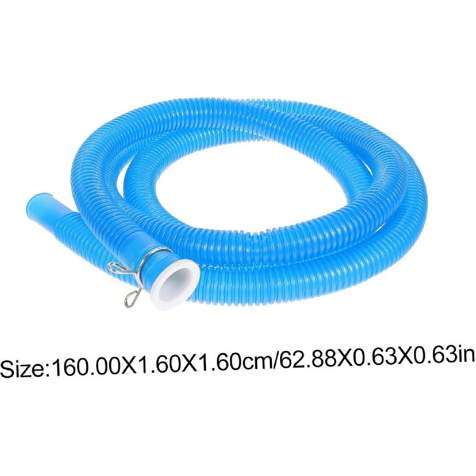 Blauer 16-mm-PE-Waschmaschinen-Ablaufschlauch, passend für die meisten Standard-Klimaanlagen und halbautomatischen Waschmaschinen, 159,7 cm, 1 Stück