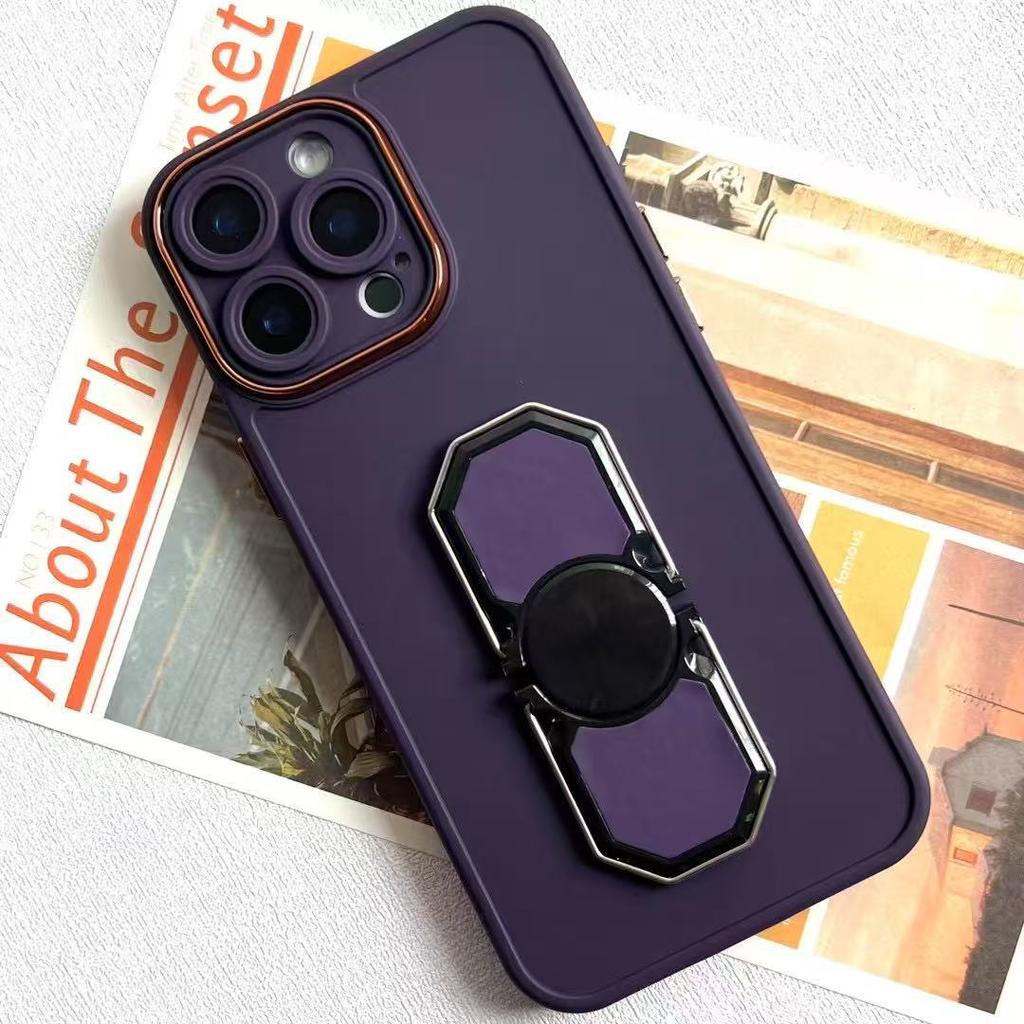 IPhone16 Matte Fulcrum Shell Suitable for Fine Hole Full-inclusive Apple 16promax Invisible Bracket Protection Case