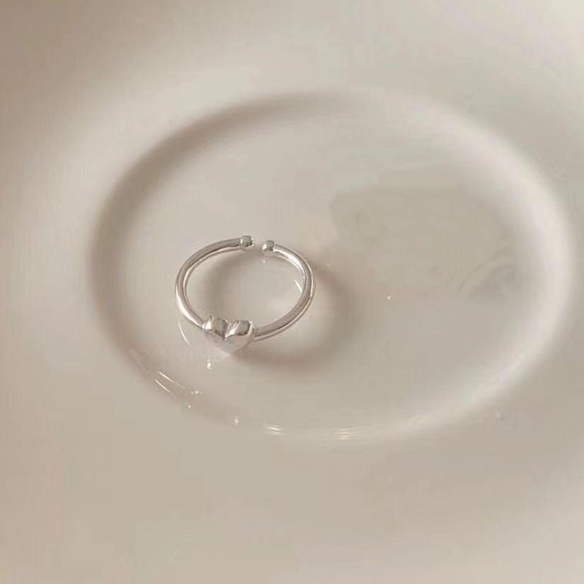 [Copper] Minimalist Heart Open Ring - Korean Design for Women