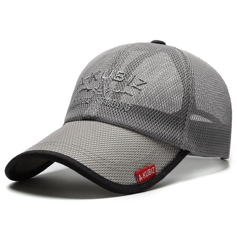 

1pc Summer Unisex Men fishing Baseball Caps Trucker Mesh Hat Baseball Hats Outdoor Sports Running hat Casual sport Hats Cap Adjustable& 8Y сірий колір