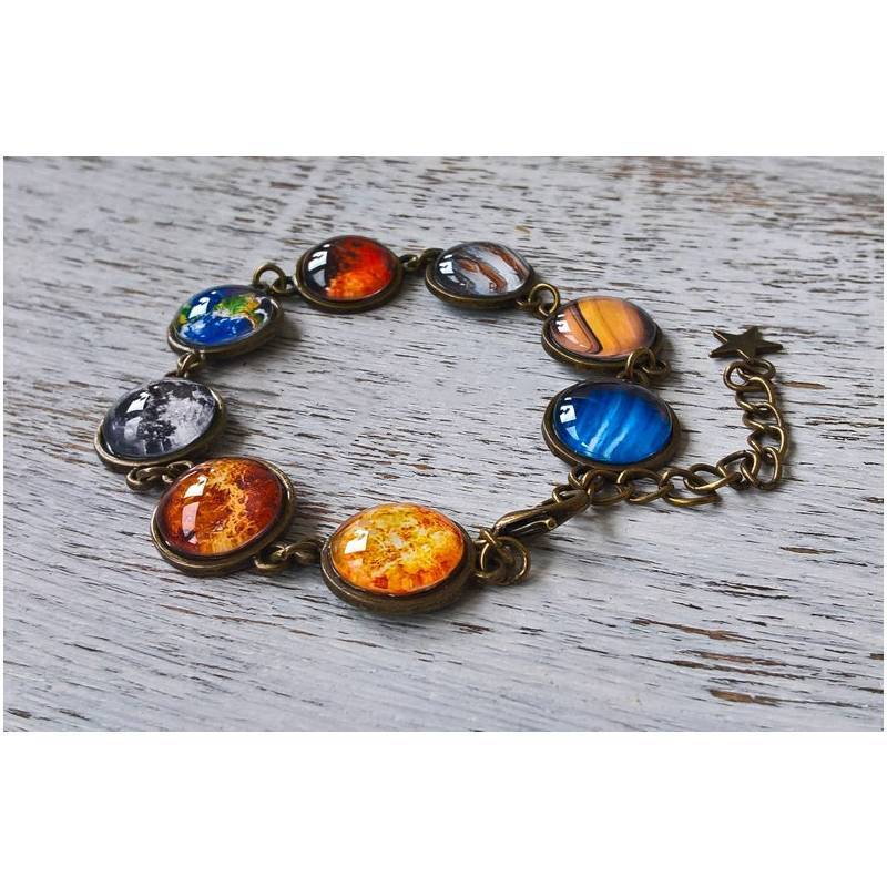 Space Planet Bracelets Alloy Electroplated Jewelry For Men And Women