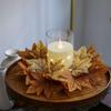 Leaves Autumn Holder Maple Candle Wreath