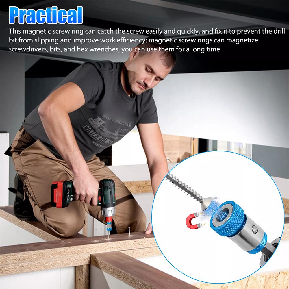 Electric Phillips Magnetic Rings Screwdriver Bit Holder Universal Alloy Anti-corrosion Strong Magnetizer Power Hand Tools