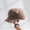 Hochwertiger Herbst- und Winter-Wollbarett Kinderkappe Gesicht zeigend kleiner Maler achteckiger Hut Trend