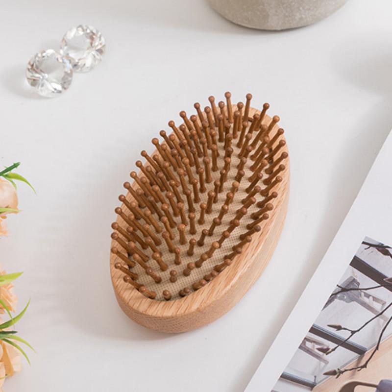 OAK Wood Hair Brush Wood Bristle Hair Brush Boar Bristle Hair Brush Vent Round Imperial Concubine Comb Single Piece Wood Brush wood bristle