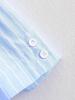 Spring 2025 Women's Striped Color Block Shirt & Shorts Set - European/American Style