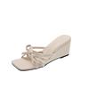 Niche Flip-flops Shoes Women's Shoes Fashion Outer Wear Summer Flat-bottomed French Small Sandals Leopard Print Sandals