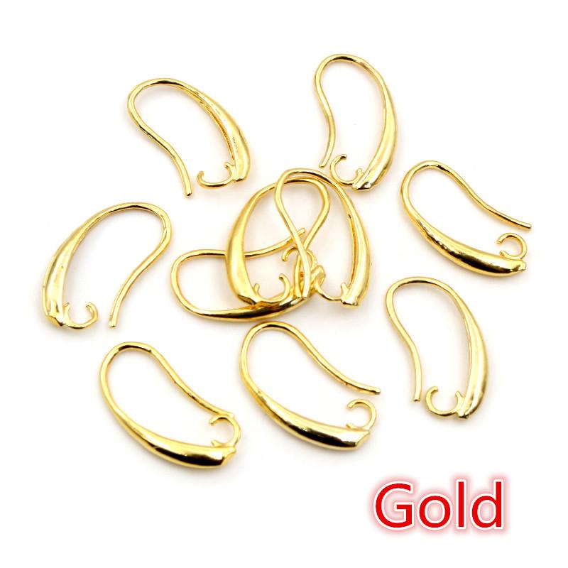 20 Stück Kleine Messing Französische Ohrhaken Draht 19x10mm/17x9.5mm DIY Kleine Ohrhaken Schmuckherstellung Zubehör Endstücke