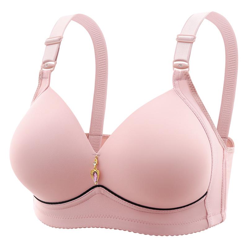 Comfortable Plus-Size Wire-Free Breathable Women's Bra, Non-Magnetic, Thin Cup, Smooth Fit