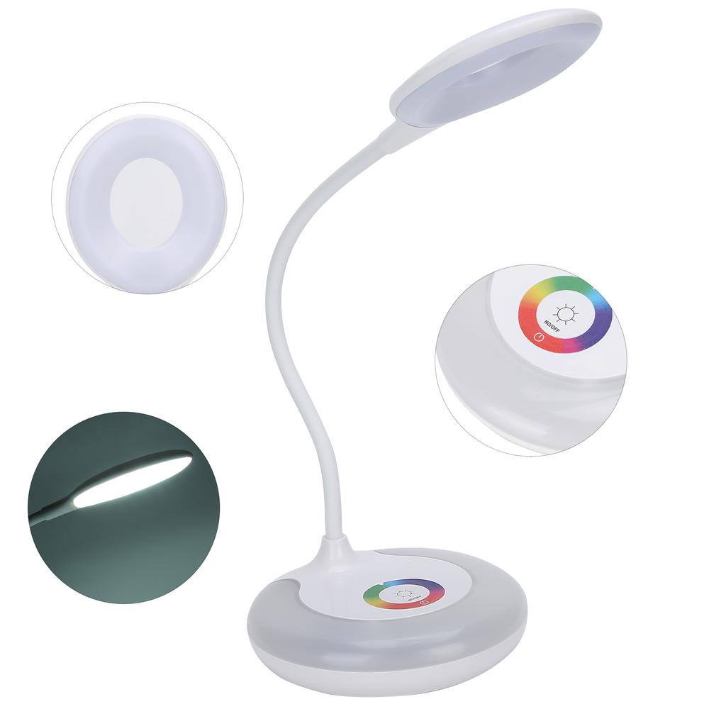 LED Table Lamp Touch Dimming Desk Light Eye Protection Colorful Touch Dimming Office Supplies