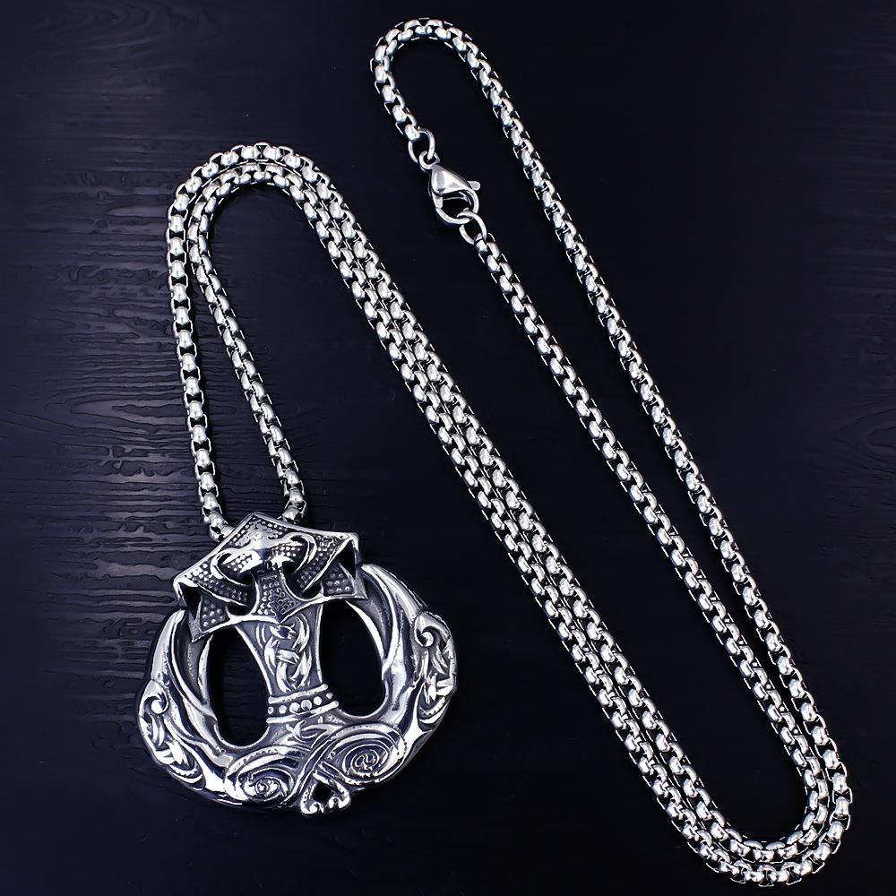 Necklace Anchor Men's and Women's Heads Viking Culture Pendant