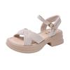Platform sandals women's fashion new versatile sandals women's open-toe cross strap