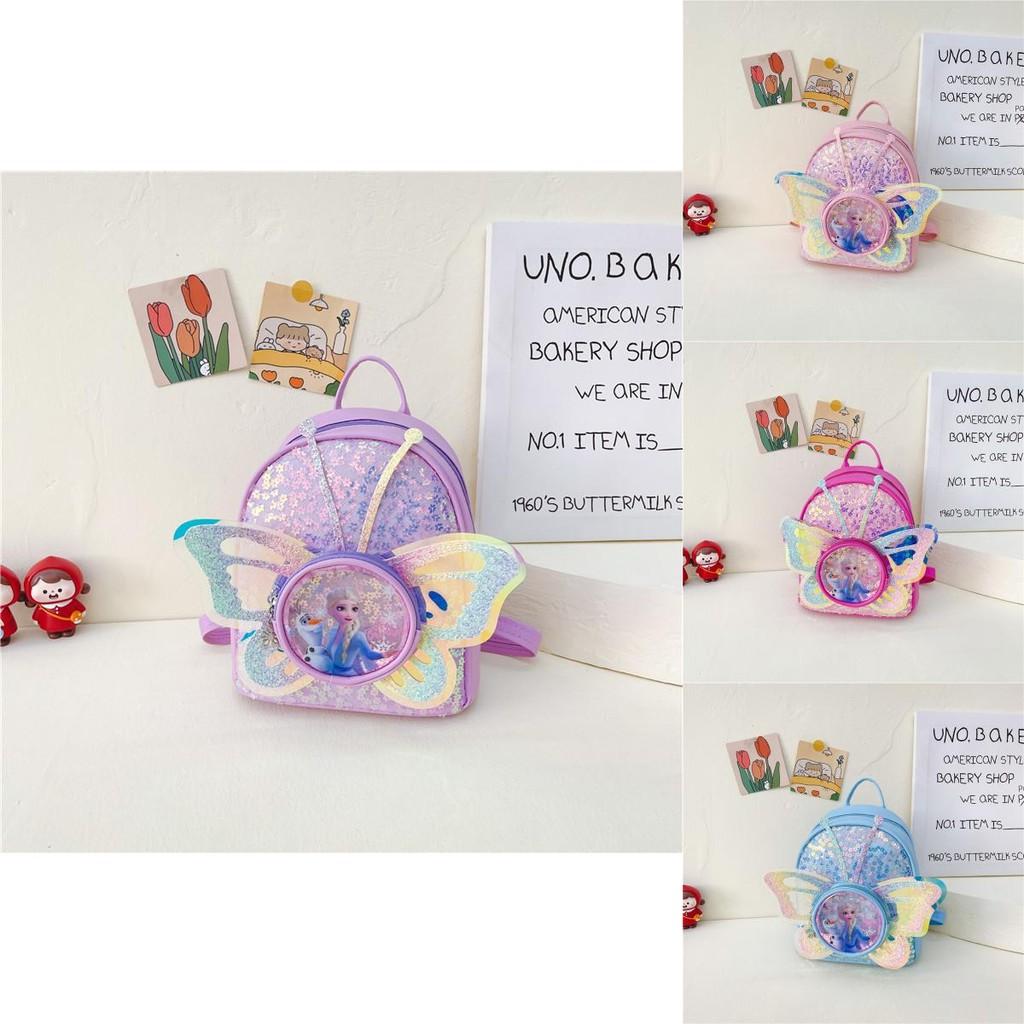 Adorable Korean Style Children's Backpack Lightweight Princess Pu Sequin Toddler Bag For Kindergarten