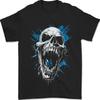 Screaming Gothic Skull Terror Gothic Heavy Metal Men's T-Shirt 100% Cotton