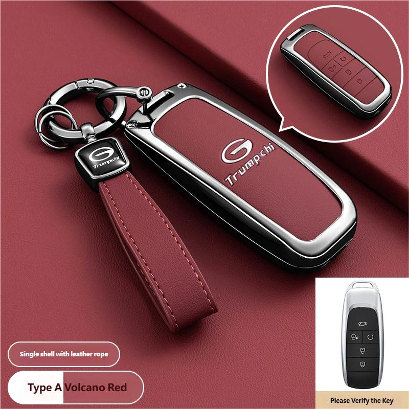 newFor GAC Trumpchi GS7 GS8 GM8 GS5 GA6 GM6 Zinc Alloy Leather Key Protect Holder Fob Auto Accessories Car Remote Key Case Cover