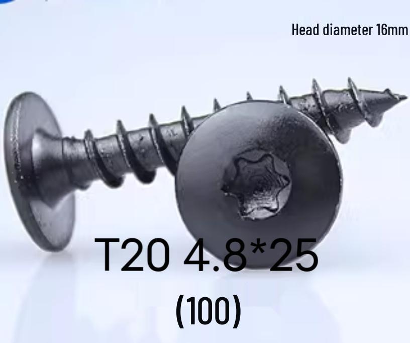 Black Zinc Plated M2 Pan Head Anti-Theft Hex Screws, Flat Tail, Self-Tapping