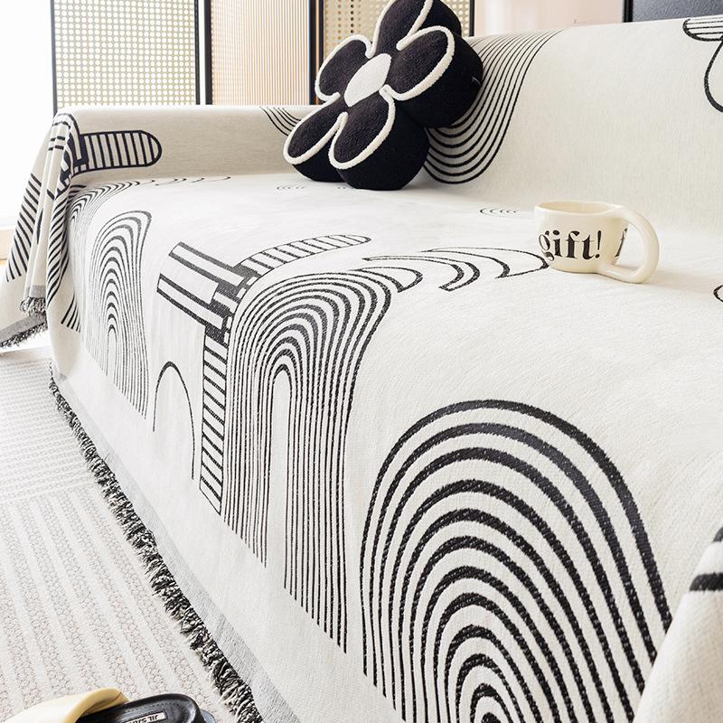 Sofaüberzug Stoff Vier Jahreszeiten Universal Mode Schlicht Sofa Kissenbezug Überzug Netzrote Sofa Vollabdeckung Handtuch Hochwertiger Sofaüberzug