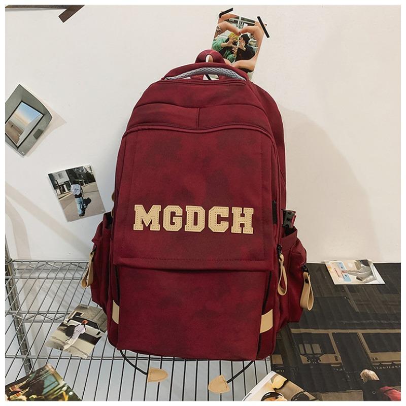 High value niche design backpack couple simple letters lightweight large capacity backpack