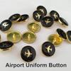 Airport Uniform Buttons Rustproof Metal Buttons Fasteners Airline Crew Buttons for Airline and Ground Crew