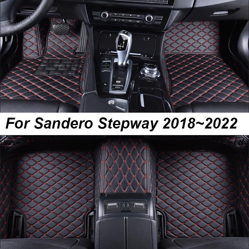 

Автомобильные коврики для Sandero Stepway 2018 ~ 2022, автоцентр дропшиппинг, аксессуары для салона автомобиля, кожаные ковры, коврики для ног