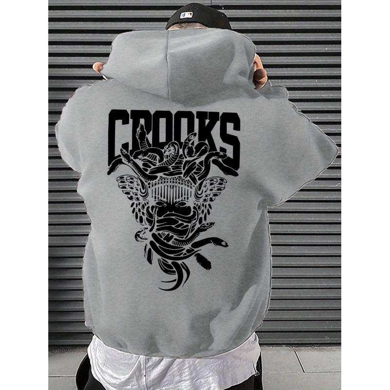 Men's Geometric Print Hoodie – a Stylish Loose Casual Pullover