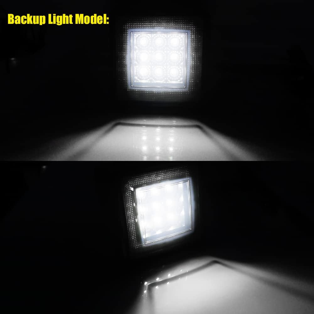 3-In-1 Smoked Lens Universal LED Hauling 2" Receiver Compatible with Truck SUV RV Trailer Rear Bumper Driving lamp Brake Tail Reverse Tow Hitch Cover