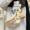 New Fashion Breast Bag Cute and Sweet Girl Shoulder Messenger Bag Large Capacity Casual Color Contrasting Commuter Fanny Pack